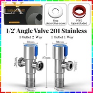 201 Stainless Steel Angle Valve 1 Outlet 1Way/2 Way 1/2' Angle Valve
