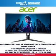 ACER PREDATOR X34 X5 34" 240HZ UWQHD OLED Curved Panel Gaming Monitor