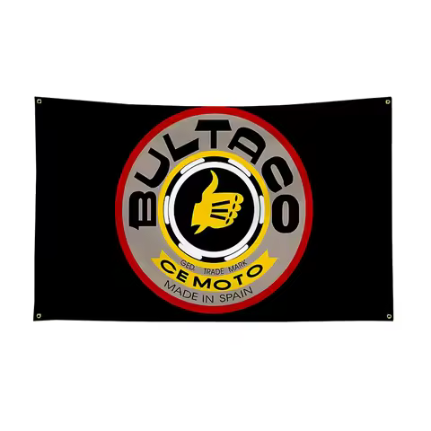 Bultacos Alpina Motorcycles Wall Flag Garage Funny Flags and Banners Workshop Decoration Outdoor Dec
