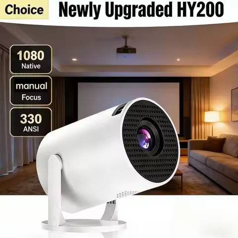 270 Adjustable Angle HY200 1080P Portable Projector New Movie Projector for Phone Laptop TV Box Spea