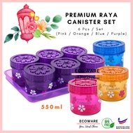 ECOWARE 6pcs Bekas Kuih Raya Set / Cookies Container Set / Bekas Kuih Raya / Balang Kuih Raya / Cani