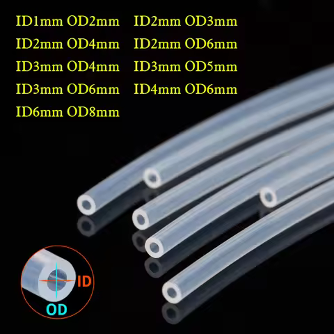 3D Printer Parts 1Meter PTFE Tube Clear PiPe PFA 2x4mm For V5/V6 1.75mm Bowden Extruder J-head Hoten