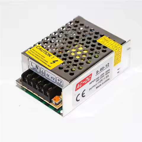 DC12V 5A Lighting Transformers AC 110V 220V to DC 12V LED Driver 60W Power Adapter For 5m LED Strip 