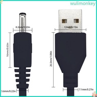 WU Male USB to Male DC5521 DC35135 Charging Cord Wire for Fan Desk Lamp Speaker