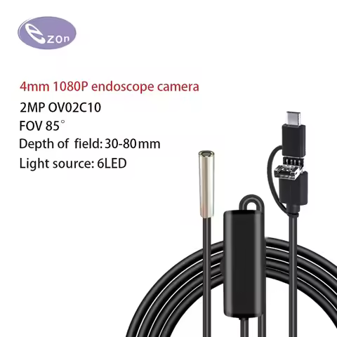 1080P 4mm 85° HD mechanical inspection endoscope for pipeline inspection 1.5m 3-in-1 soft wire Porta