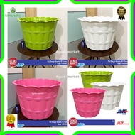 Pot Bunga Besar Jumbo 40cm Plastik / Pot Bunga Venetta 40cm Putih