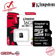 KINGSTON 16GB MICRO SD CARD -GREATPRO