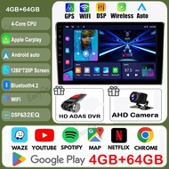 [4GB RAM+64GB ROM]2024 Newest CarPlay/Android Auto Android Player 9"10" inch 2din Car Multimedia MP5
