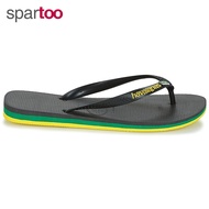 Havaianas Men's Flip Flops - Stitched Design | Black, Yellow & Green | Ideal for Summer Beach Outing