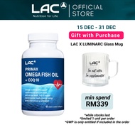 [Expiry Apr 2027] LAC Primax Omega Fish Oil + CoQ-10 (60 Enteric Coated Softgels) 01404570