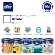 [Shop By Colour] Dulux Interior Wall Paint | White 1501 | Anti-Mould & Anti-Fungus | 1L & 5L