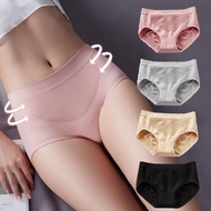 3 pieces Girls 3D Hive Warm Belly Panties Women's Underwear Seamless Ladies Mid Waist Briefs Soft Co