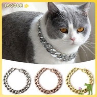 JACOLR Chain Dog Collar, Chain Collar Cat Dog Gold Necklace Pet Necklace, Portable Adjustable Gold C