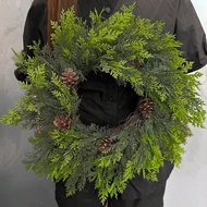 Artificial Christmas Wreath With Plastic Pine Cone,Real Touch,Soft Touch, 42cm/16.53inch,- Perfect F