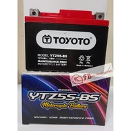 Motorcycle dry battery brand Toyoto battery kering YTZ5S-BS dan 12N5L-BS