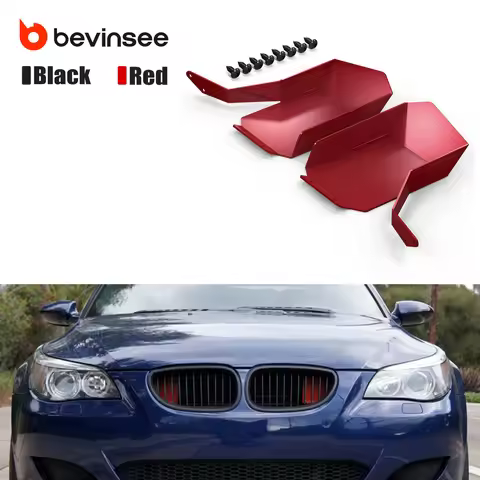 BEVINSEE Air Intake Scoops for BMW E60 E61 M5, 520d, 525d, 530d, 535d, 520i, 525i, 530i, 535i 2007-2