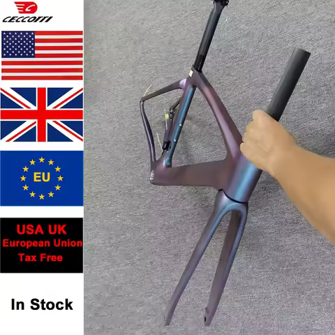 CECCOTTI Factory RF27 Carbon Road Bike Frame In Stock 46-58cm Disc Brake Bicycle Frameset Fast deliv