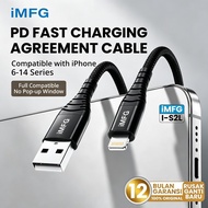 IMFG I-S2L Nylon Braided USB To Lightning Data Cable 100cm 3A Fast Charging I-S2L iphone 7 8 X 11 12