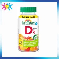 Jamieson - 維他命D3 1000IU 軟糖 130粒軟糖 [平行進口] 此日期前最佳:2026年08月31日