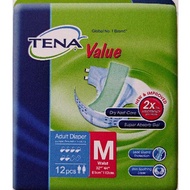 TENA VALUE ADULT DIAPERS M SIZE 10'S (1 PACK)