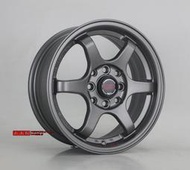 【員林小茵輪胎舘】類RAYS TE37 內凹鋁圈樣式 14吋 4X100 / 4X114.3 5.5J ET38 消光灰