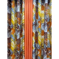 7Ft, 3in1 plain & printed curtain 60x85inches(150x215cm)8 rings curtain