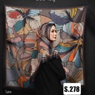 Hijab Segi Empat Deenay KW Motif Luna BUNGA MOTIF L 137