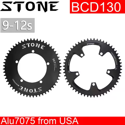 Stone Bike Chainring 130BCD round for Brompton 3sixty Shimano 5700 6700 38 40 48 52 54 56T 58T 60T R