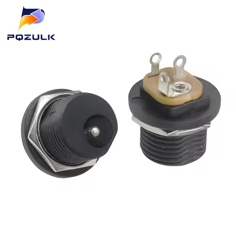 10PCS/LOT 5.5X2.5MM DC Power Socket DC-021 with waterproof cap with screws Opening 11mm 5.5*2.1 mm