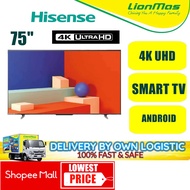 Hisense 4K UHD Android Smart Led TV (75") 75A6500H