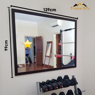 Mirror With Wooden Frame / Cermin Dinding Besar 3ft x 4ft