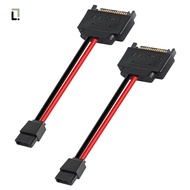 [lionel_masefield.my]2 Piece SATA 15Pin Male to 6Pin SATA Cable SATA 15 Pin to 6 Pin Power Adapter C