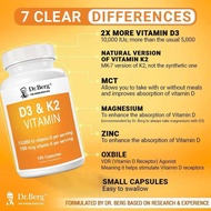 Dr.berg D3 K2 วิตามิน 10000 IU พร้อมน้ํามัน MCT รวมวิตามิน K2 MK7 50 mcg เพื่อการดูดซึมสูงสุด