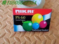 tkx3/NIKAI  PS-60 空白錄音磁帶卡帶【表皮破皮裂殼】