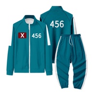 2pcs/Set Season 2 Squid Game Cosplay Costume Coat and Pants Seong Gi-hun 456/001/230/388 Men Women T