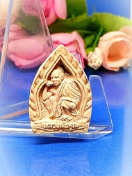 泰國近代3大圣僧之龙婆坤(坤爷)BE2536座山佛模自身法相经粉佛牌附原庙原装佛牌盒已包好不锈钢佛牌壳Rare Collectible Famous Item- One of Thai recent