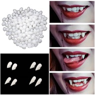 Halloween Vampire Fangs Dentures Fake Teeth with Teeth Glue Vampire Dentures Prop