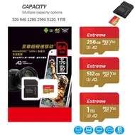 Extreme Micro SD Card 32GB 64GB Memory Card 128GB  A2  Micro SD 256GB 512GB 1TB TF/SD Card Class 10 