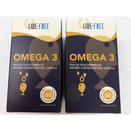 ➳Live-Free Omega 3 Fish Oil 1200mg Plus Vitamin D3 60's (HIGH OMEGA 3)  EXP 112024♫