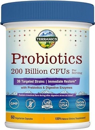 ▶$1 Shop Coupon◀  Terranics Daily Probiotics for Men &amp; Women, 200 Billion 36 Strains Immediate Resto