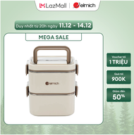 (SALE TẾT)Hộp cơm 2 tầng inox 304 Elmich EL8381 dung tích 1.3L