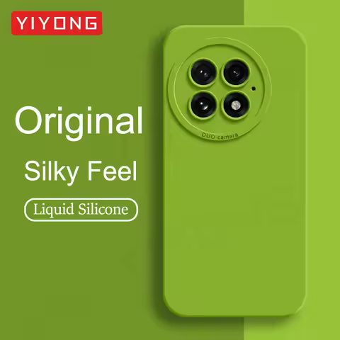 For OnePlus13 Case YIYONG Silky Feel Liquid Silicone Soft Cover For OnePlus 13 13R One Plus 12 12R 1