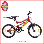 ❤️LA Bicycle❤️ จักรยานเด็ก 16นิ้ว ALFA มีโช๊คหน้า/กลาง รถจักรยานเด็ก จักรยานมีโช๊ค จักยานเด็กมีโช๊ค จักรยานแอลเอ 16ALFA