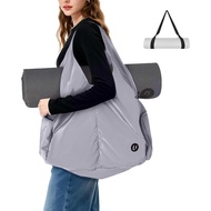 Beg Yoga untuk Wanita, Beg Tote Gim dengan Ruang Kasut & Poket Basah-Kering, Beg Tikar Yoga Tahan Ai