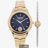 VERSUS VERSACE手錶 VV00331 34mm 金色錶殼，金色錶帶款 _廠商直送