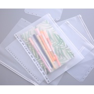 MEME A6 A5 B5 Hole Ring Binder Planner Transparent PVC Pocket Pouch Accessory Journal Waterproof Sti