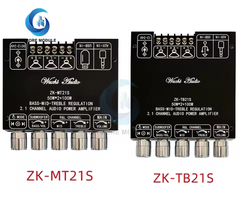 ZK-MT21S ZK-TB21S National Core Edition 2.1-channel Bluetooth audio amplifier board module subwoofer