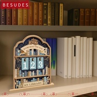 BESUDES Reading Tracker Signage, 2D Handmade Books Read Tracker,  Books Read This Year Wooden Readin