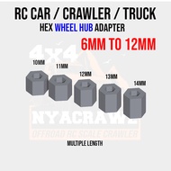 RC Car Crawler Trucks Drift Motor Boat Hub Wheel 6mm to 12mm Adapter Tyre Tire Hex Size Drift Conver