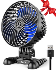 USB Desktop Small Fan, Stepless Speed Adjustment with Multiple Speed Levels, Portable Plug-in Person